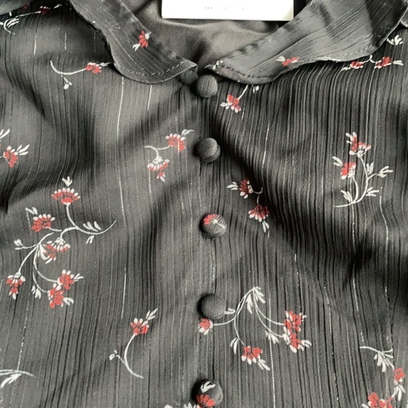 NWT Jack by BB Dakota Black Ditsy Floral Blouse - Picture 4 of 8